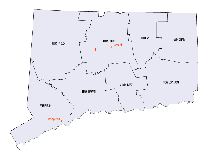 Connecticut map