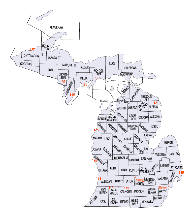 Michigan map