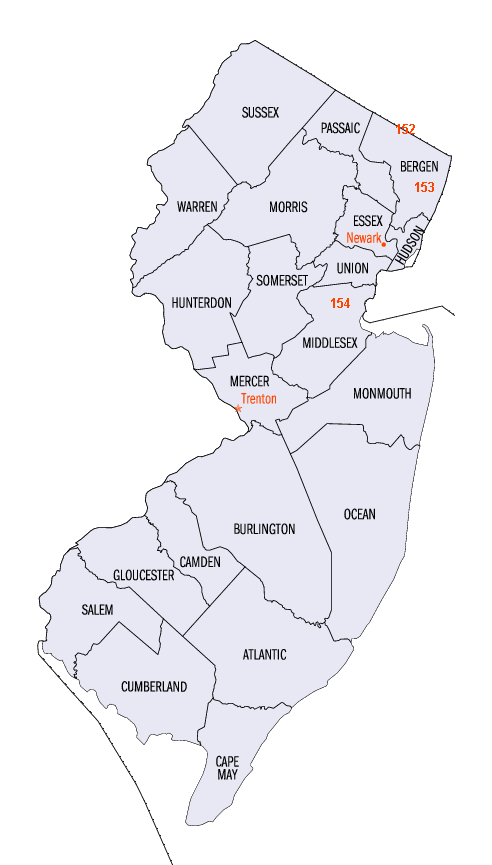 New Jersey map
