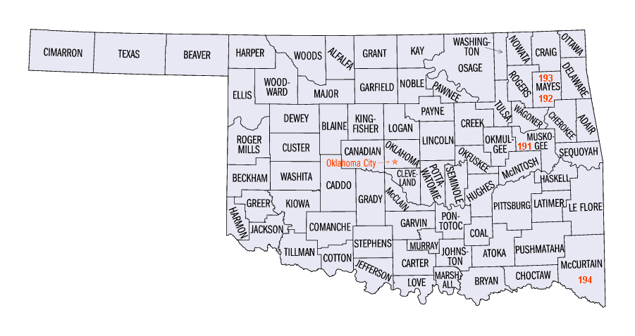 Oklahoma map