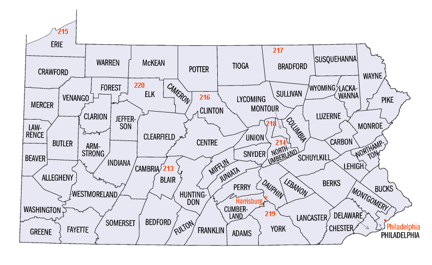 Pennsylvania map